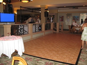 Oak Parquet Dance Floor at Gannon's Restaurant in Wailea, Maui