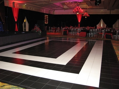 Custom Black & White Slate Dance Floor at The Ritz Carlton Resort in Kapalua