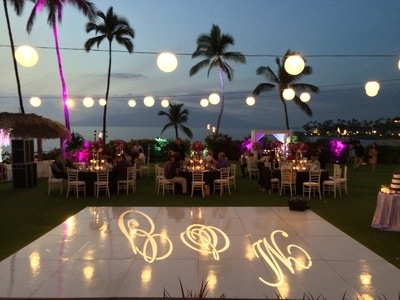 Dance Floor Monogram, Ocean Front lawn, Four Seasons Resort, Wailea Maui