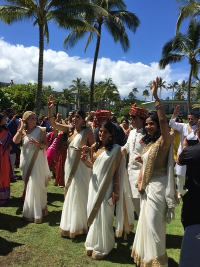 Indian Wedding Baraat at the Andaz Maui at Wailea Resort