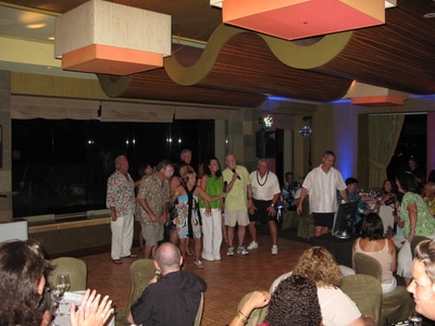 Welcome corporate karaoke party at Spago Restaurant in The Four Seasons Resort, Wailea, Maui
