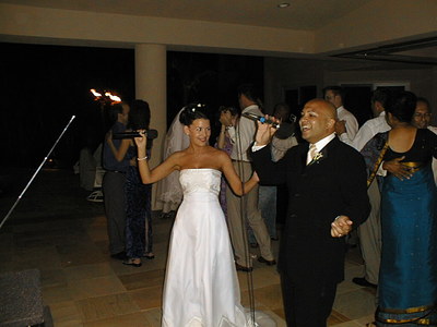 Really fun Bridal Couple singing "Endless Love" at a private home in Wailea, Maui